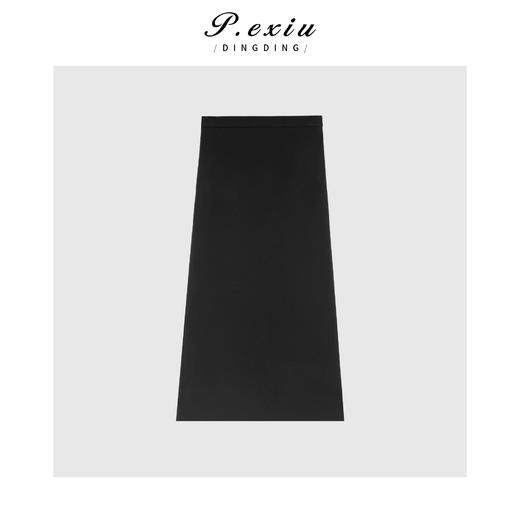 03-4潘依绣丁丁宠粉PanYiXiu/潘依绣醋酸极简风包臀后开叉立体剪裁半身裙 W-61827 商品图1