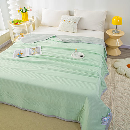 【紫韵家纺】紫韵 凉感丝抗菌爽肤被 湖蓝 200*230cm 商品图1