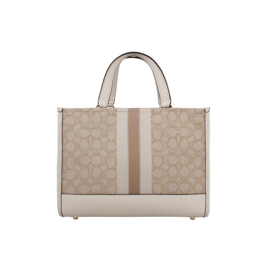 COACH 奥莱款女士织物配皮单肩斜挎手提包 商品图3