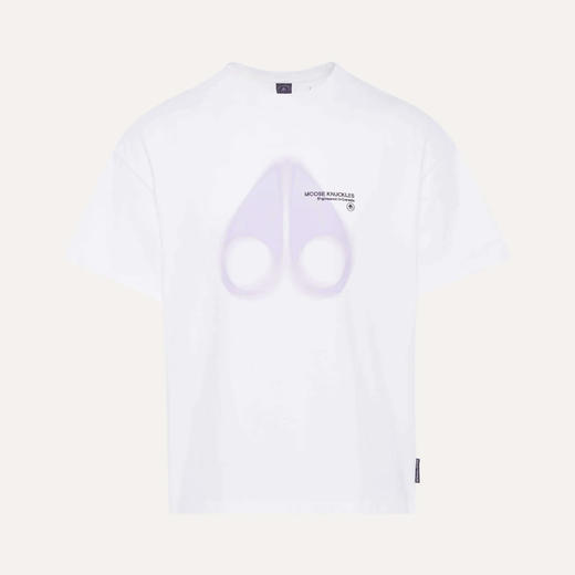 MOOSE KNUCKLES 男士驼鹿指节徽标印花棉质圆领短袖T恤 白色 M14MT734 891 商品图0