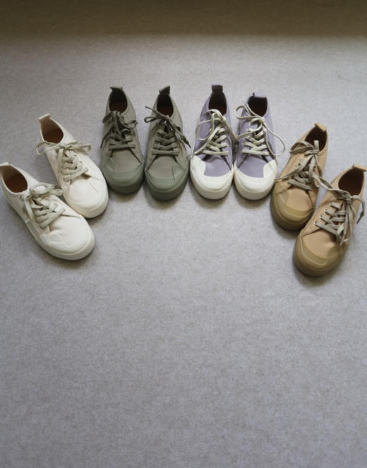 少 速来 哈！女段 小禾的 植染斜纹棉 硫化底 低帮款 帆布鞋 4色入 商品图0