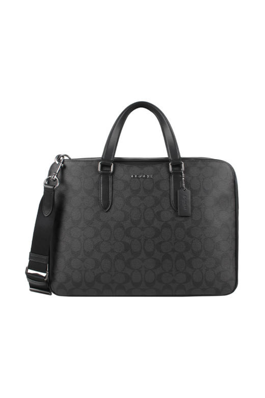 COACH 奥莱款大号男士PVC配皮单肩斜挎手提包 商品图12