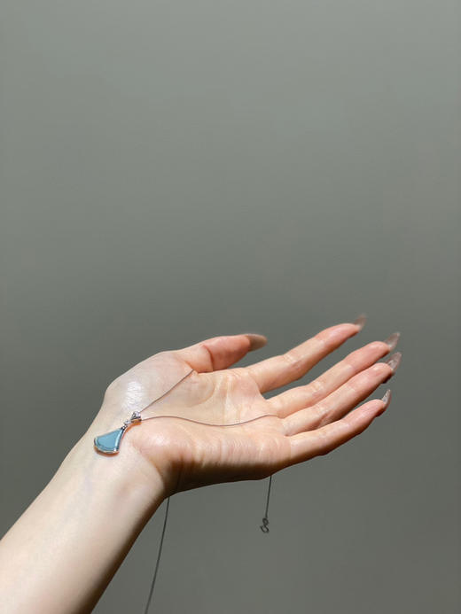 蓝水翡翠扇子项链 商品图5