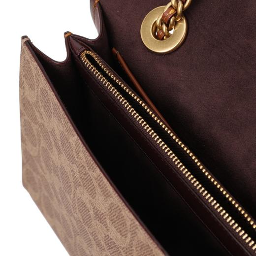 COACH 奥莱款 Parker 大号女士PVC配皮单肩斜挎小方包 商品图11