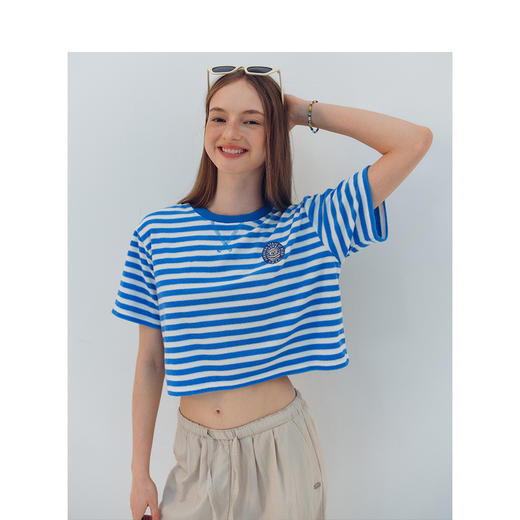 TeenieWeenie小熊条纹T恤女夏季女t恤TTRS246507N 商品图2