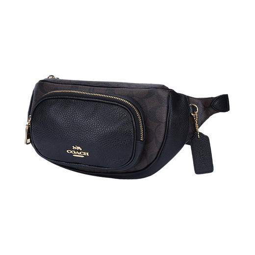 COACH 奥莱款小号女士PVC配皮腰包 商品图2