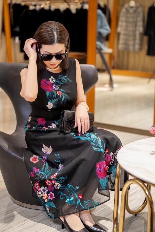 9c 千年情话—梁祝绣花无袖连衣裙黄白游色LZ3S19 商品图2