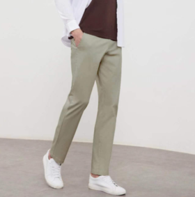 佐丹奴男装180°半橡胶腰头弹力休闲裤 01114020