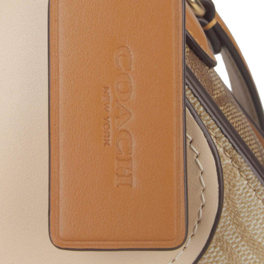 COACH 奥莱款女士PVC配皮单肩斜挎手提包 商品图8