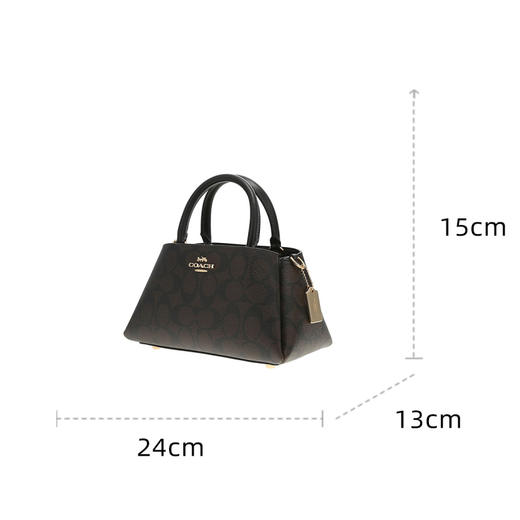 COACH 奥莱款女士PVC配皮单肩斜挎手提包 商品图13