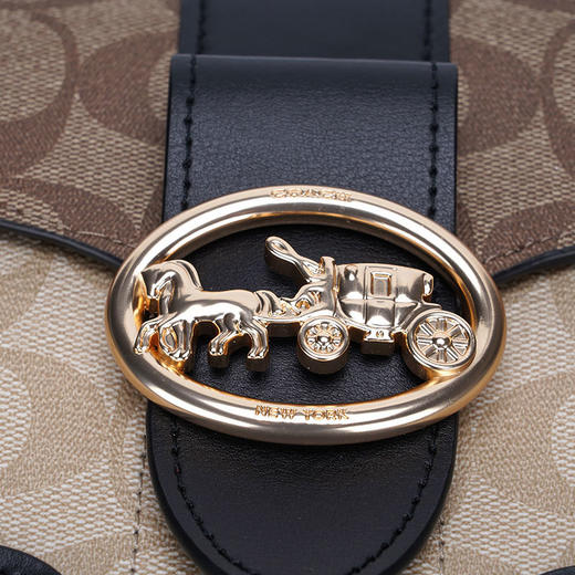 COACH 奥莱款女士皮质单肩斜挎手提包 商品图8