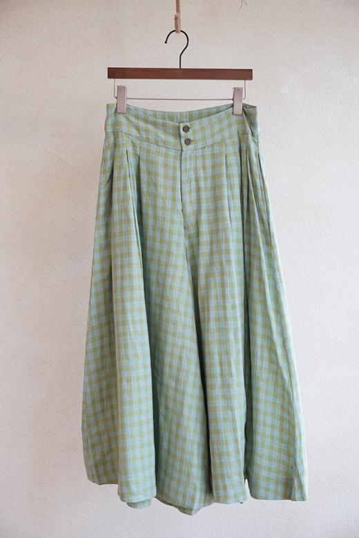 MAKU textiles｜格子图案阔腿裤裙裤(棉衬里) 商品图8