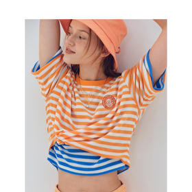 TeenieWeenie小熊条纹T恤女夏季女t恤TTRS246507N