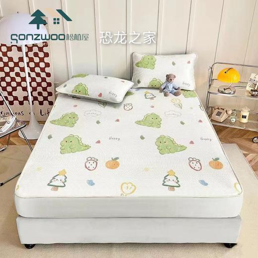 2024新款松植屋夏季冰晶席床笠三件套可水洗冰丝凉席床垫空调软席 商品图2