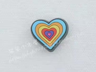 Crocs饰品智必星彩色爱心10013385 商品图0