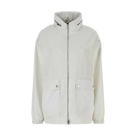 MOOSE KNUCKLES 女士金属驼鹿指节徽标拉链外套 白色 M14LJ173 1103