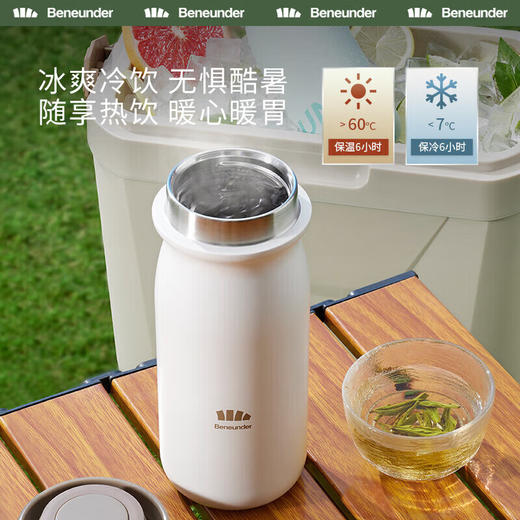 蕉下（beneunder）保温杯水杯子316L不锈钢400ml户外便携 LC75124 不锈钢 商品图1