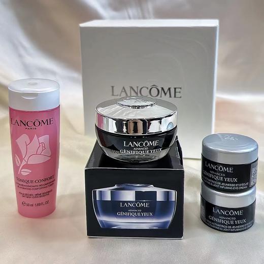 【送礼袋】LANCÔME兰蔻 肌底精华眼霜奢美礼盒（小黑瓶眼霜15ml+小黑瓶眼霜小样5ml*2+粉水50ml） 商品图2