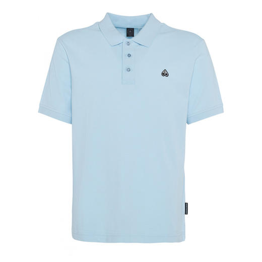 MOOSE KNUCKLES 男士驼鹿指节刺绣徽标棉质短袖 Polo衫 浅蓝色 M12MT712 1389 商品图0