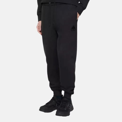MOOSE KNUCKLES 男士驼鹿指节刺绣徽标棉质休闲运动裤 黑色 M14MR806 292 商品图2