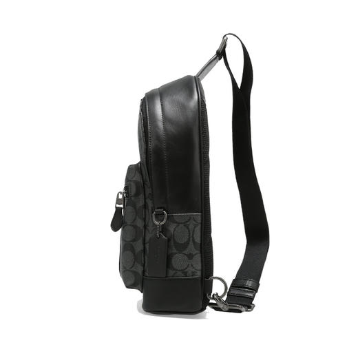 COACH 奥莱款男士PVC配皮单肩斜挎包 商品图2