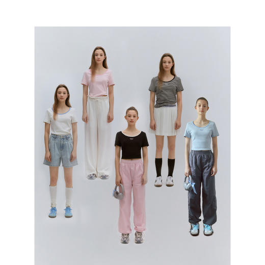 TeenieWeenie小熊字母短袖圆领T恤女夏季女t恤TTRA246431H 商品图4