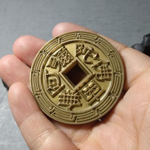 古泉书馆文创  六字真言 雕母 文房铜镇 DH0002 商品图8