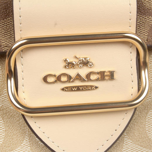 COACH 奥莱款女士PVC配皮单肩斜挎包 商品图7