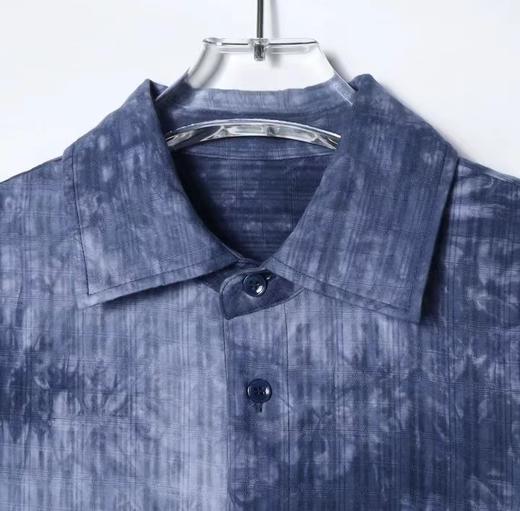 D2017新款百搭小众宽松设计感潮流渐变Polo短袖衬衫 商品图1