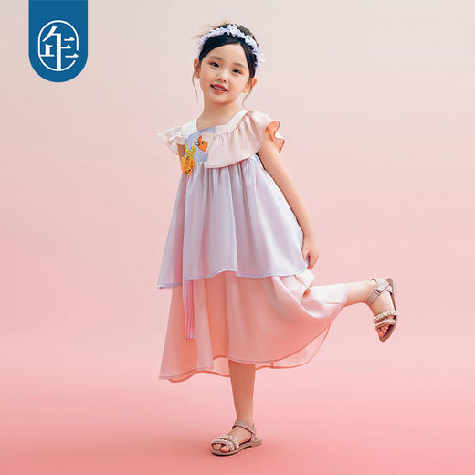 《燕舞欢欣连衣裙》2024夏季新款新中式无袖背心裙 商品图1