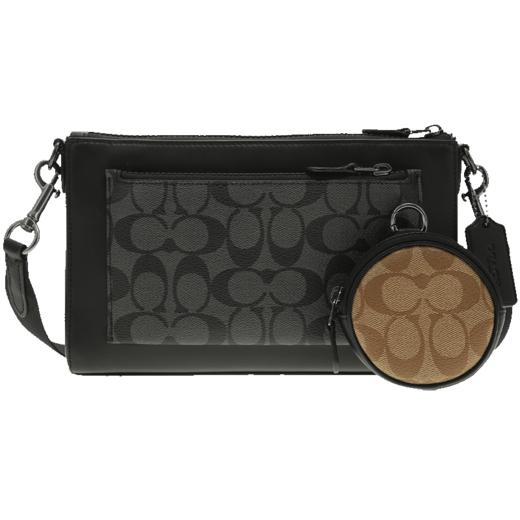 COACH 奥莱款中号男士PVC配皮单肩斜挎包 商品图13