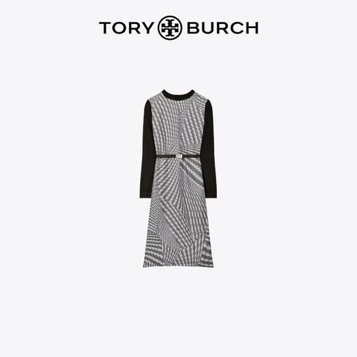 【1F】Tory Burch 汤丽柏琦  圆点长袖束腰连衣裙 商品图0