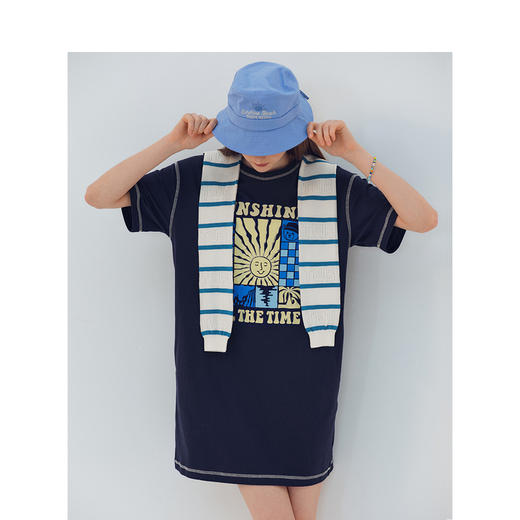 TeenieWeenie小熊条纹毛衣披肩女夏季女披肩TTKN246517N 商品图2