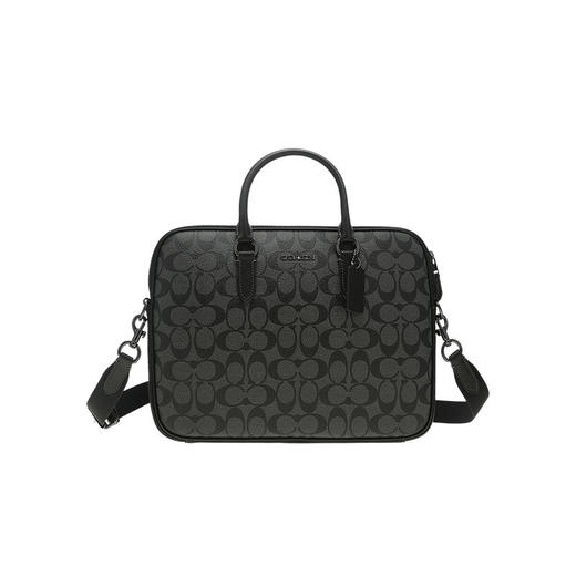 COACH 奥莱款男士PVC配皮单肩斜挎手提包 商品图7