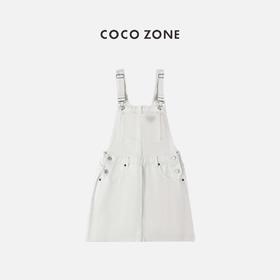 COCO ZONE 时尚休闲减龄牛仔背带裙 23C29286