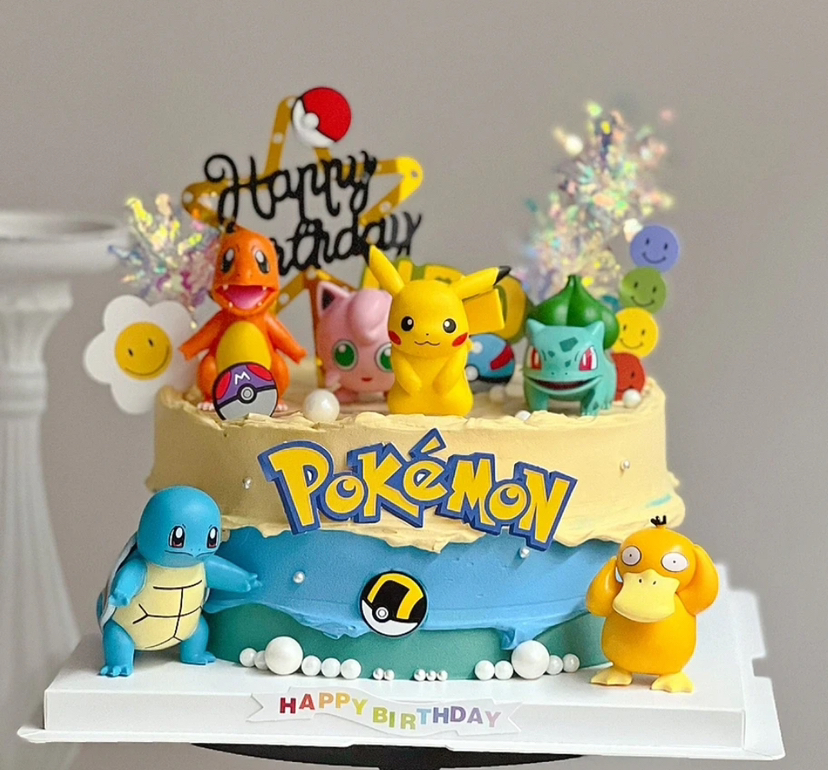 宠物精灵皮卡丘女孩男孩蛋糕