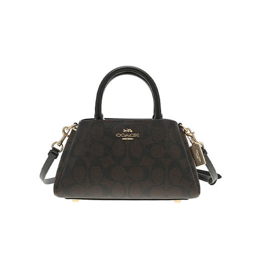 COACH 奥莱款女士PVC配皮单肩斜挎手提包 商品图7