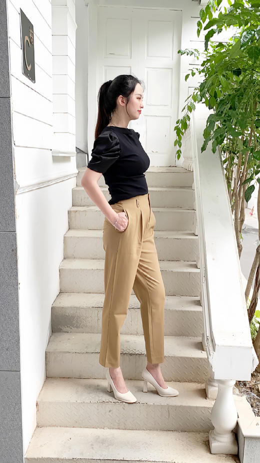 黄埃、漆黑色裤子HJ1L33 商品图2