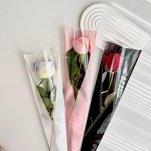 【520单支袋】金三角单支玫瑰袋（45个左右/包） 商品图4