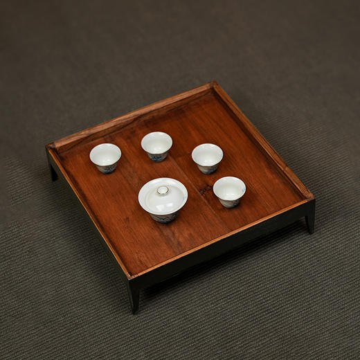 本来家居方形茶台老木头茶几实木小茶水桌置物台 商品图0