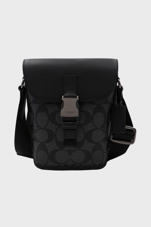 COACH 奥莱款迷你男士PVC配皮单肩斜挎包 商品图1