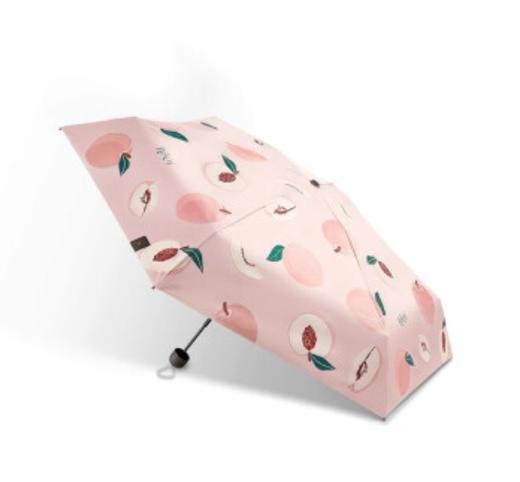 蕉下太阳伞遮阳伞女防晒伞晴雨伞防紫外线五折胶囊伞 果趣系列 初桃 商品图3