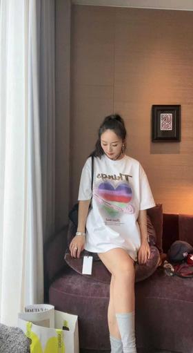 女珠爱心短袖大T80013
