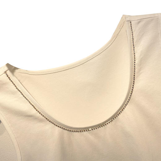 VIVIAN LIU薇薇安刘R2427301春女装新款圆领口镶钻点缀内搭背心 商品图2