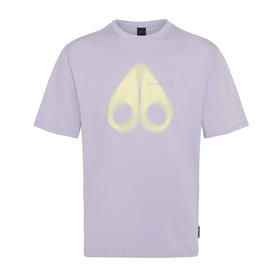 MOOSE KNUCKLES 男士驼鹿指节徽标印花棉质圆领短袖T恤 淡紫色 M14MT734 1392