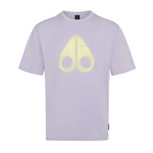 MOOSE KNUCKLES 男士驼鹿指节徽标印花棉质圆领短袖T恤 淡紫色 M14MT734 1392 商品图0