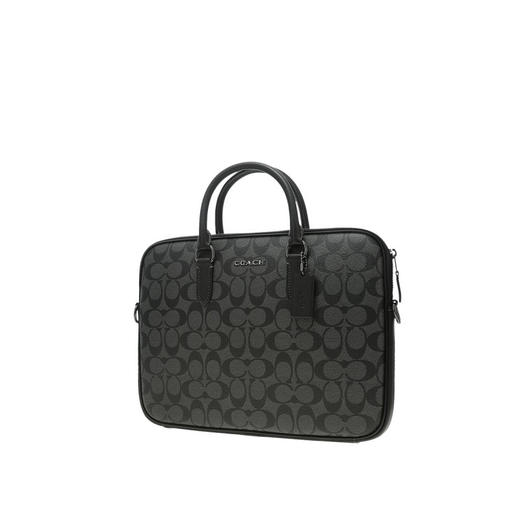 COACH 奥莱款男士PVC配皮单肩斜挎手提包 商品图1