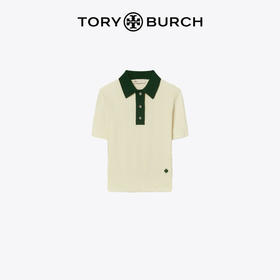 【1F】Tory Burch 汤丽柏琦  翻领针织高尔夫POLO毛衣