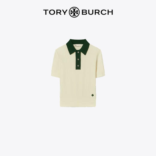 【1F】Tory Burch 汤丽柏琦  翻领针织高尔夫POLO毛衣 商品图0