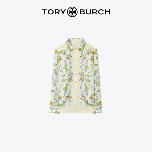 【1F】Tory Burch  汤丽柏琦 印花碎花翻领衬衫 商品图0